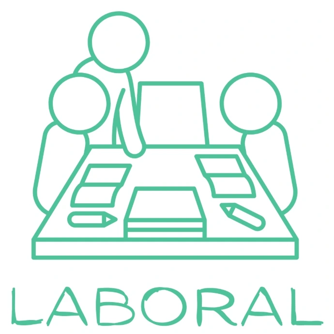 icono de personas trabajando con documentos en la  mesa